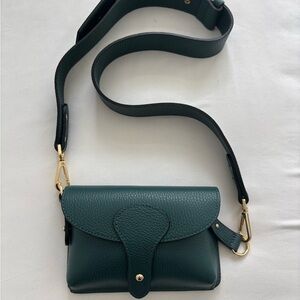 Betsy & Floss Lucca dark teal Leather Crossbody Bag